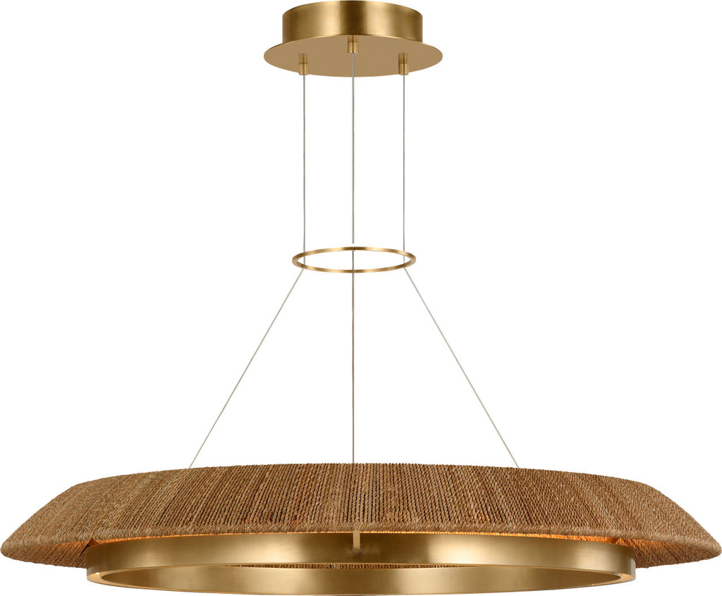 Noa Large Chandelier Natural Hand Rubbed Antique Brass 2700K 90 CRI