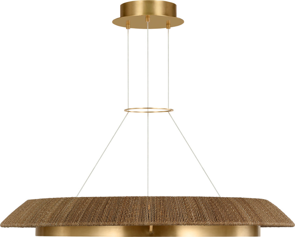 Noa Large Chandelier Natural Hand Rubbed Antique Brass 2700K 90 CRI