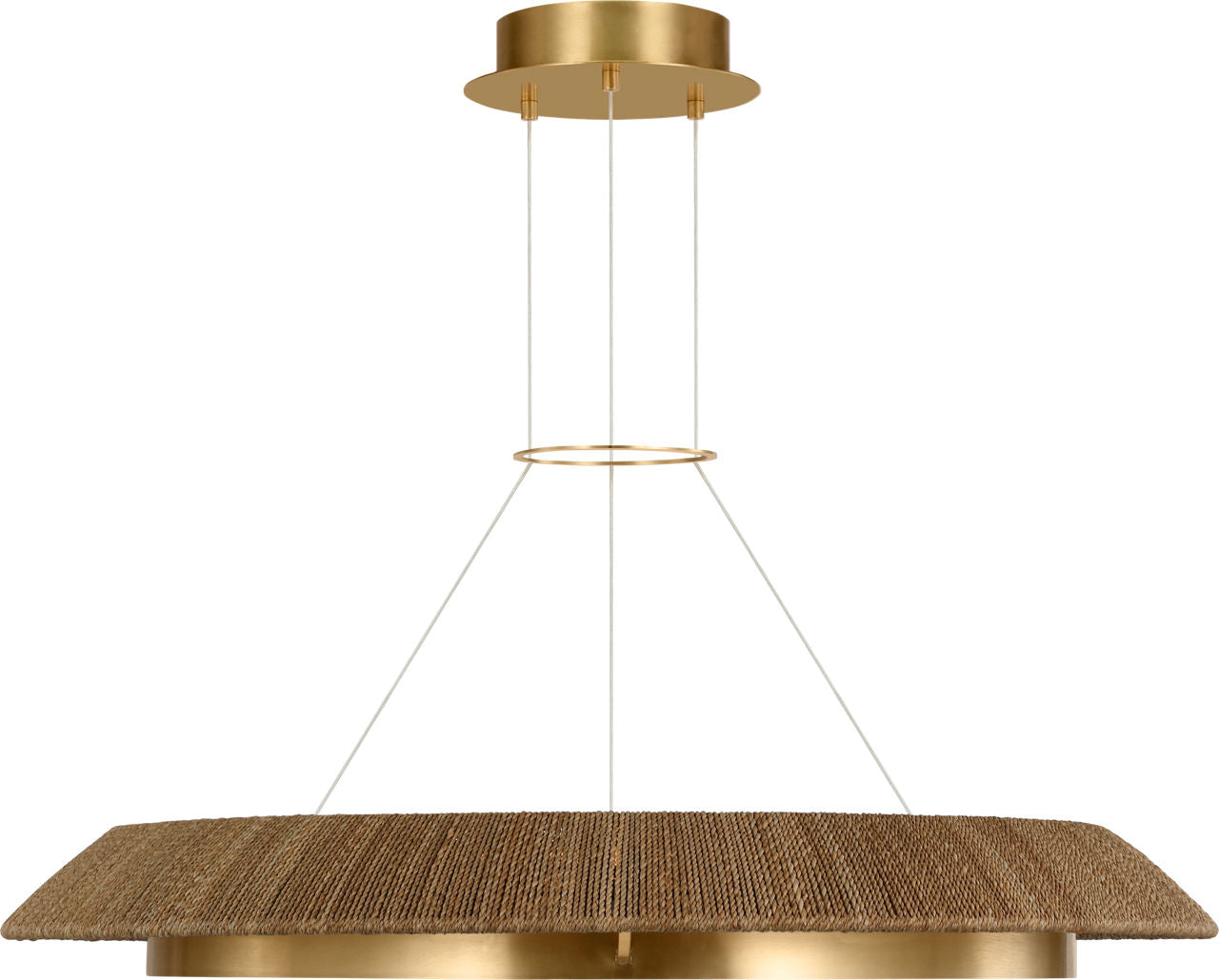 Noa Large Chandelier Natural Hand Rubbed Antique Brass 2700K 90 CRI