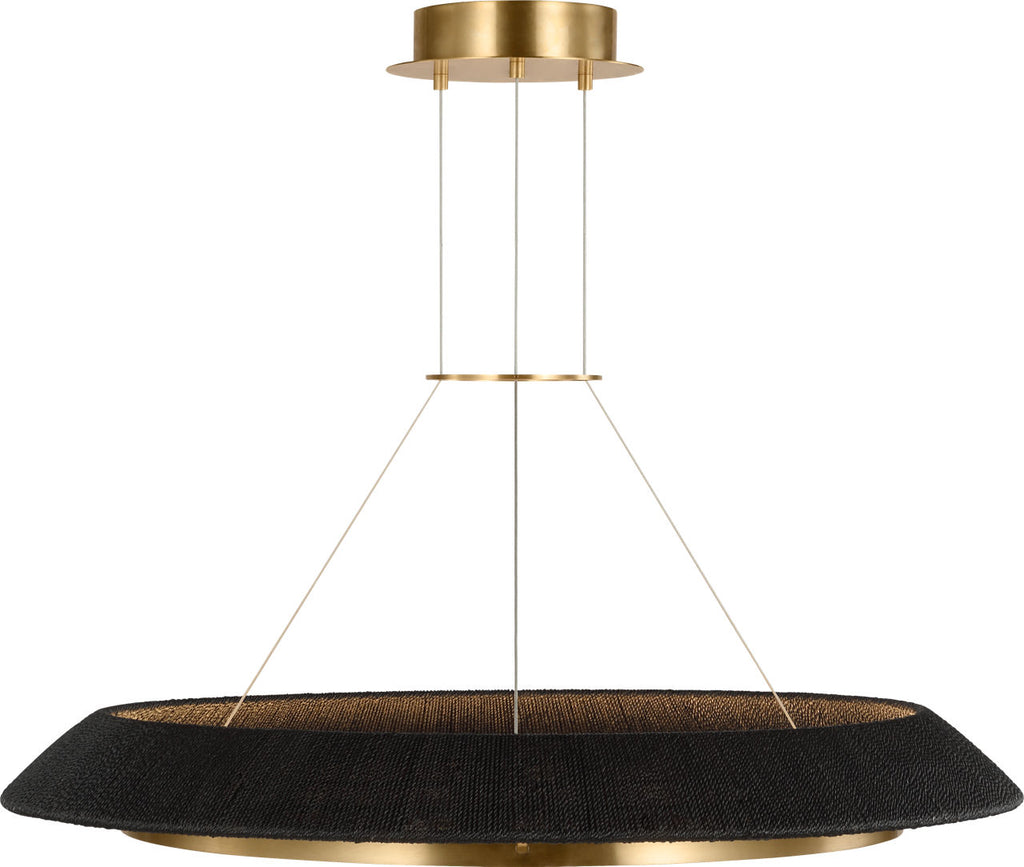 Noa Large Chandelier Washed Black hand rubbed antique brass 2700K 90 CRI