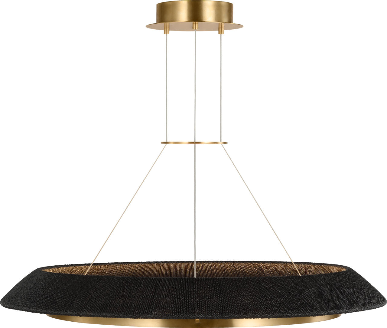 Noa Large Chandelier Washed Black hand rubbed antique brass 2700K 90 CRI