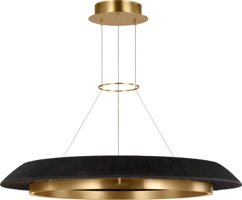 Noa Large Chandelier Washed Black hand rubbed antique brass 2700K 90 CRI