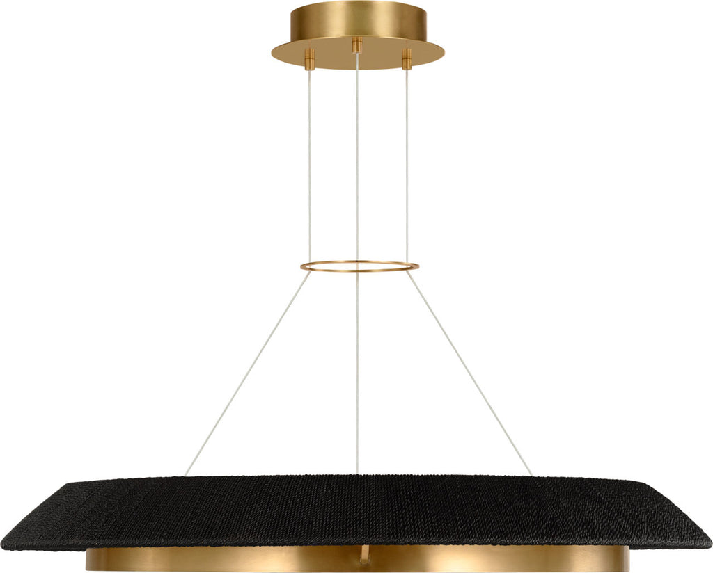 Noa Large Chandelier Washed Black hand rubbed antique brass 2700K 90 CRI