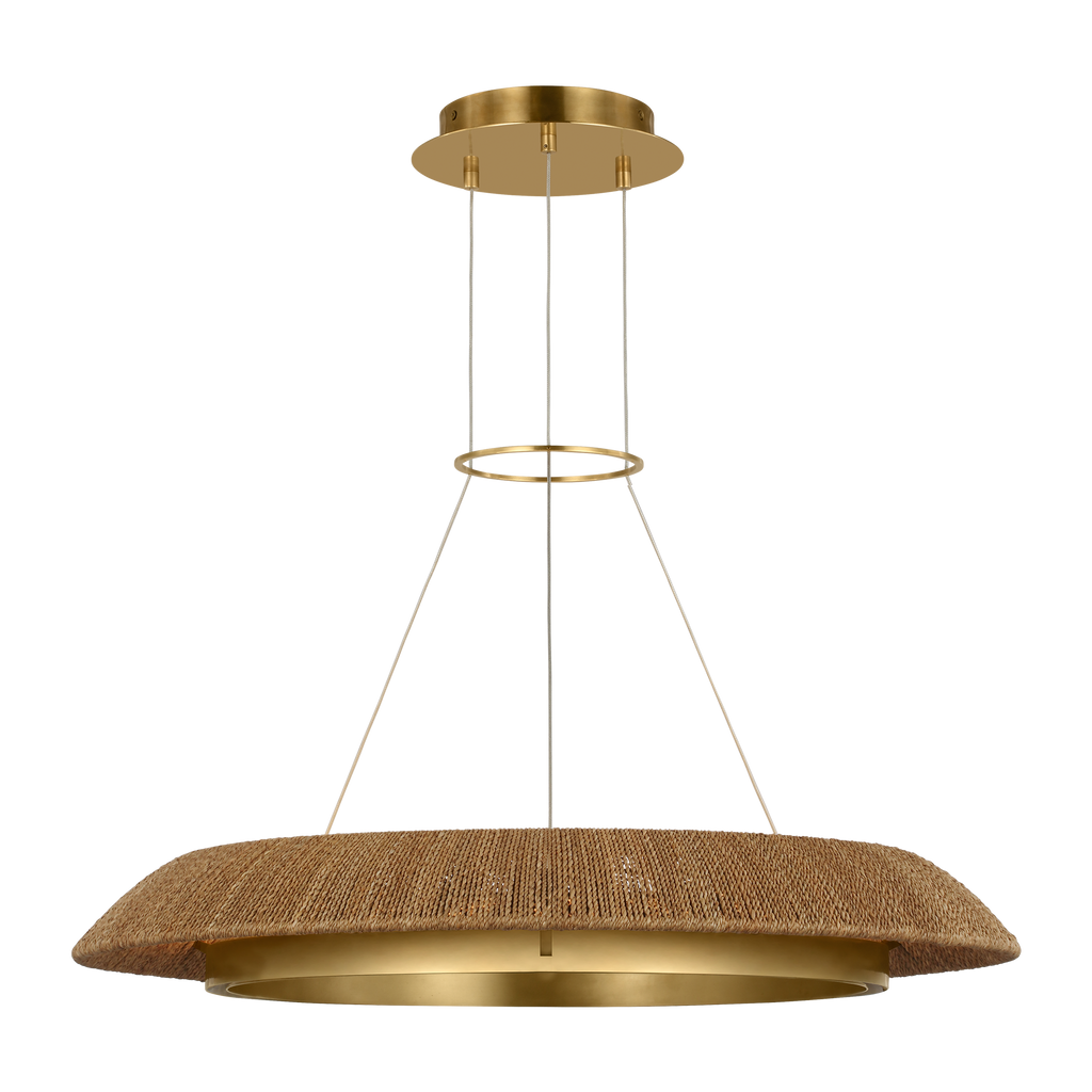 Noa Medium Chandelier Natural Hand Rubbed Antique Brass 2700K 90 CRI