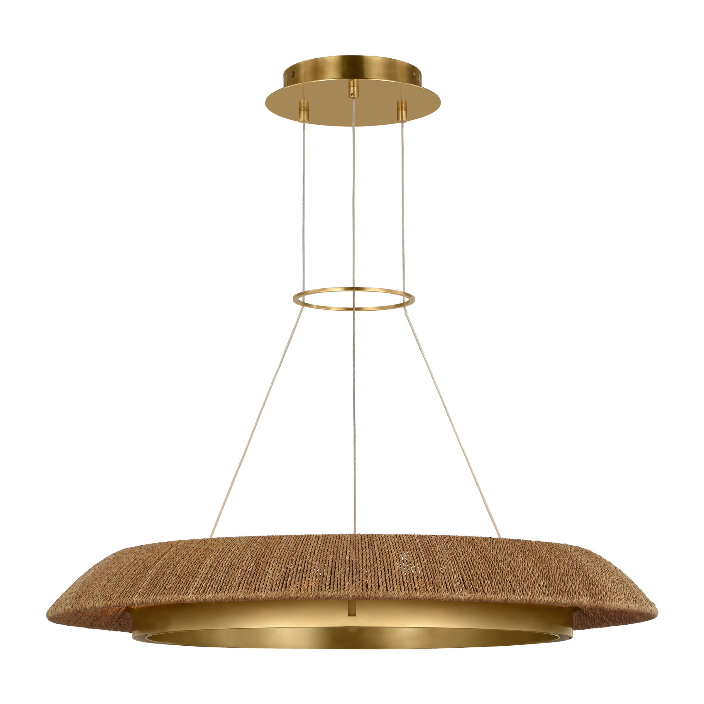 Noa Medium Chandelier Natural Hand Rubbed Antique Brass 2700K 90 CRI