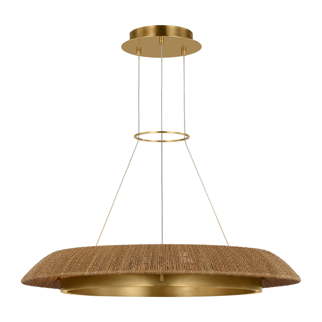 Noa Medium Chandelier Natural Hand Rubbed Antique Brass 2700K 90 CRI