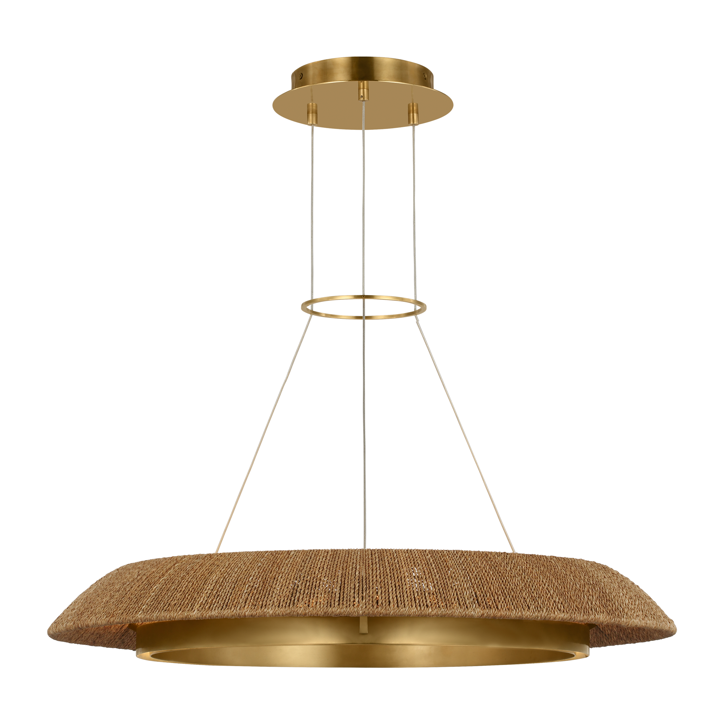 Noa Medium Chandelier Natural Hand Rubbed Antique Brass 2700K 90 CRI