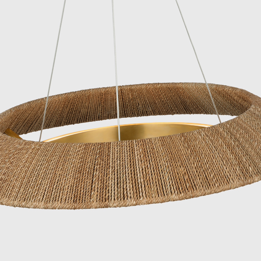 Noa Small Chandelier Natural hand rubbed antique brass 2700K 90 CRI