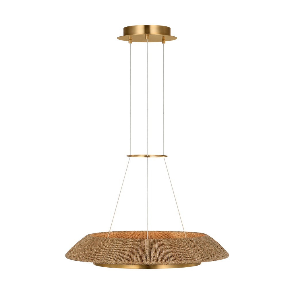 Noa Small Chandelier Natural hand rubbed antique brass 2700K 90 CRI