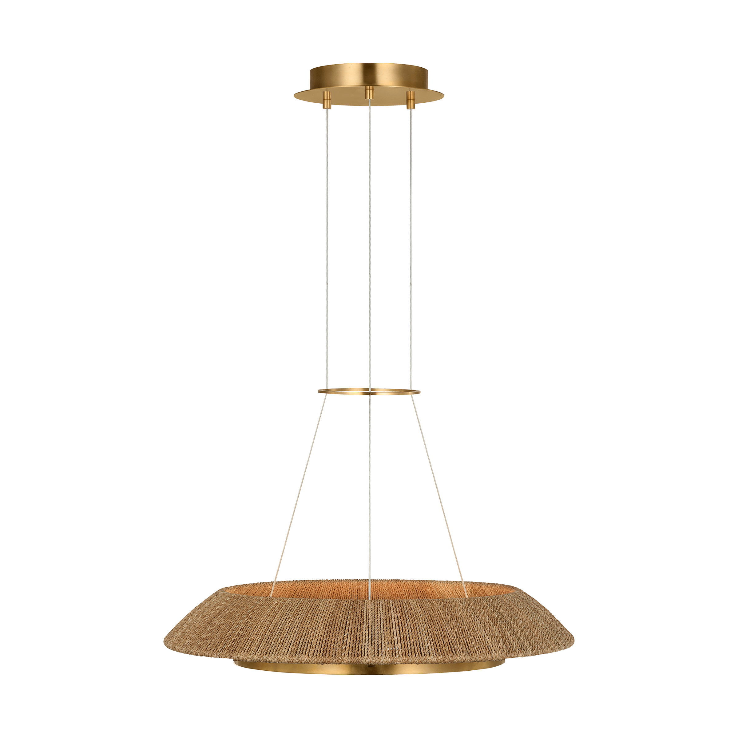 Noa Small Chandelier Natural hand rubbed antique brass 2700K 90 CRI