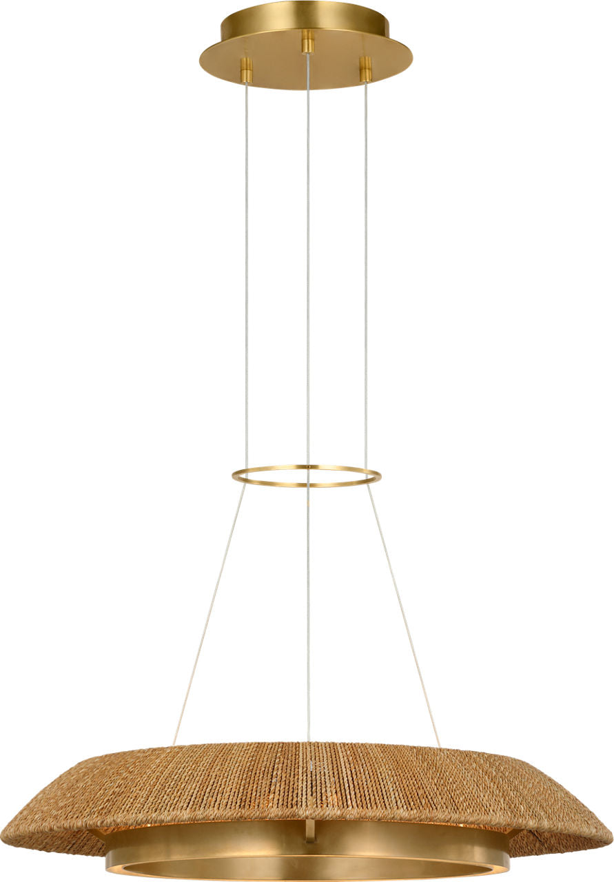Noa Small Chandelier Natural hand rubbed antique brass 2700K 90 CRI