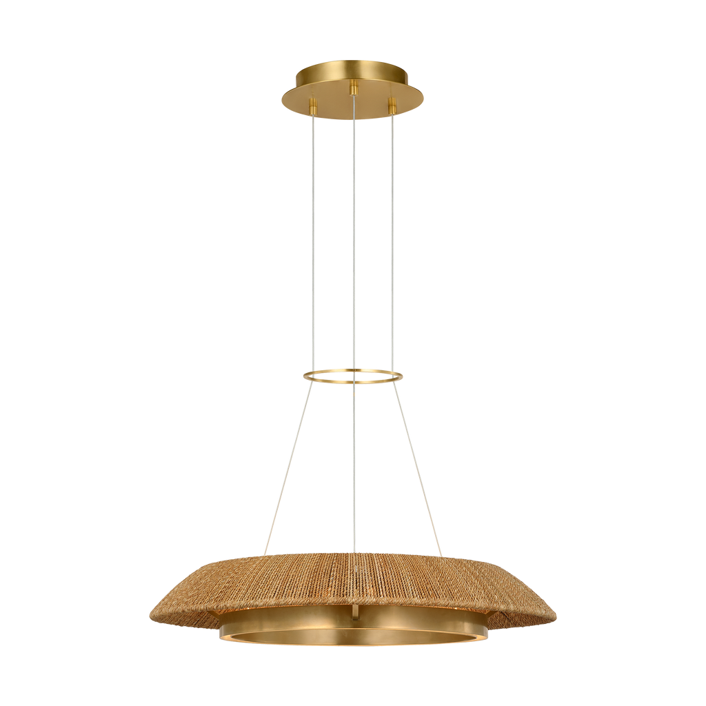 Noa Small Chandelier Natural hand rubbed antique brass 2700K 90 CRI