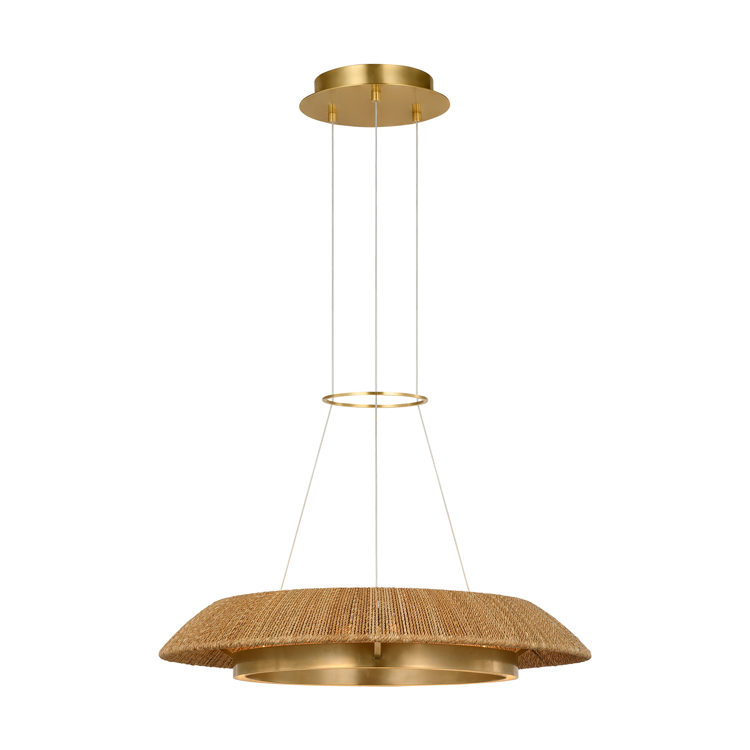 Noa Small Chandelier Natural hand rubbed antique brass 2700K 90 CRI