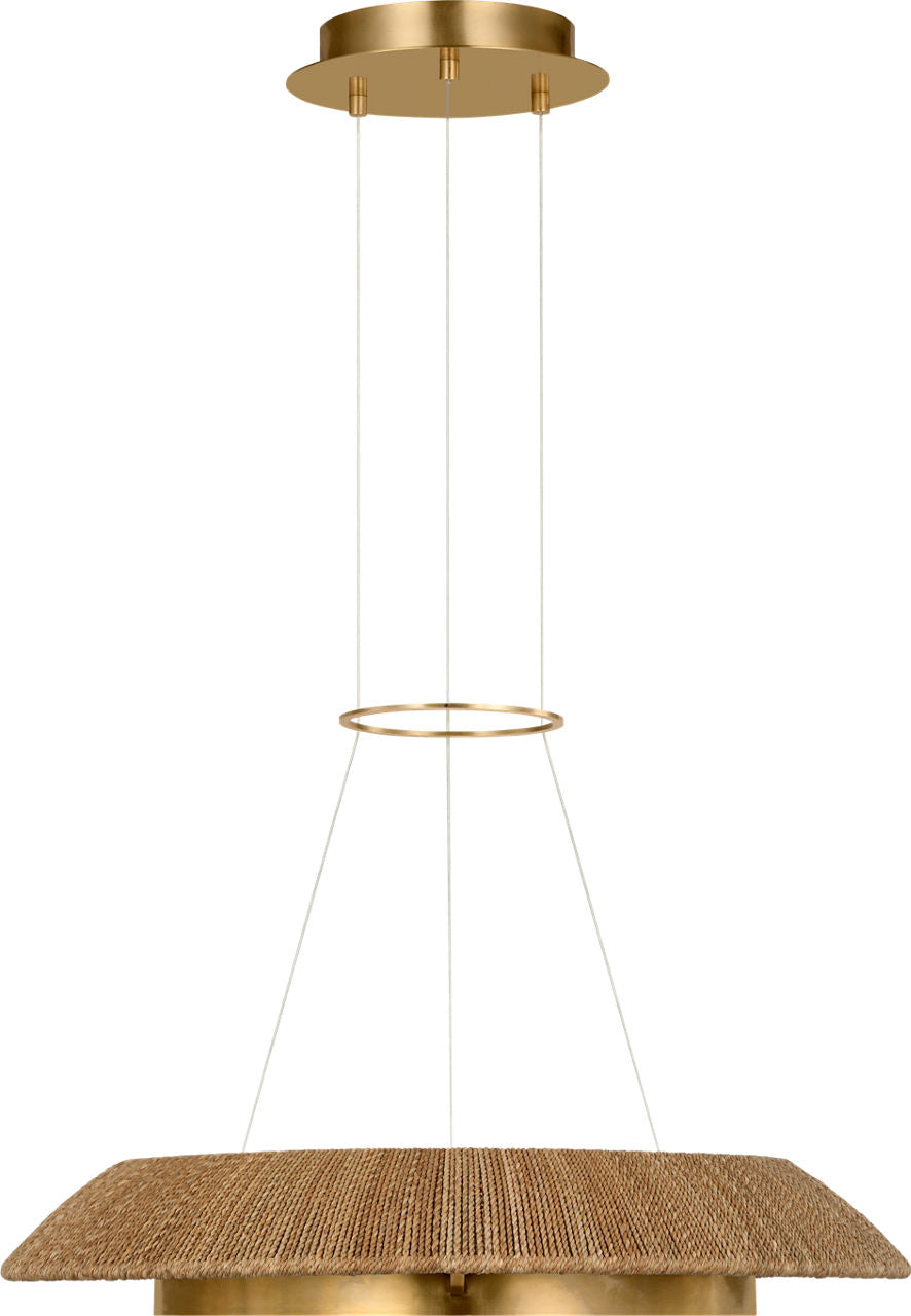 Noa Small Chandelier Natural hand rubbed antique brass 2700K 90 CRI