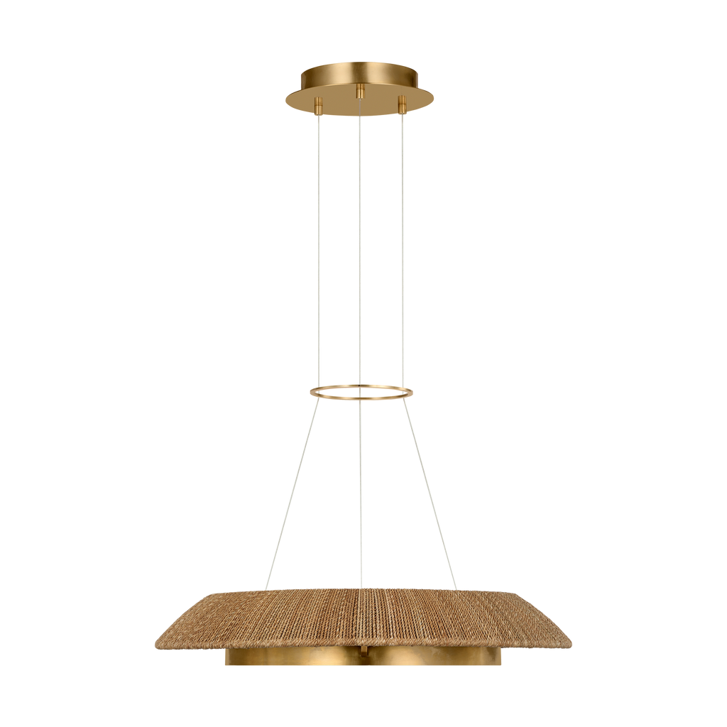 Noa Small Chandelier Natural hand rubbed antique brass 2700K 90 CRI