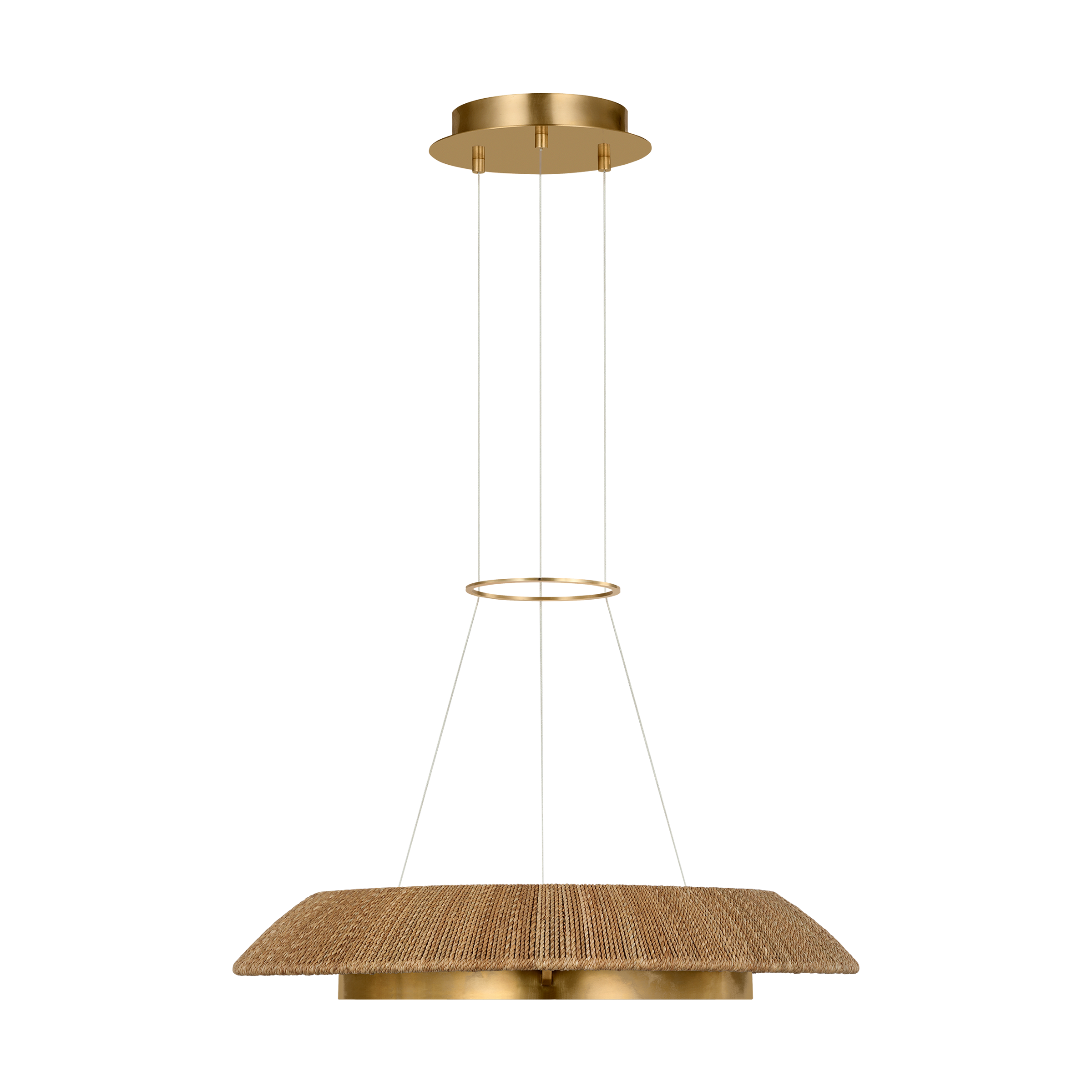 Noa Small Chandelier Natural hand rubbed antique brass 2700K 90 CRI