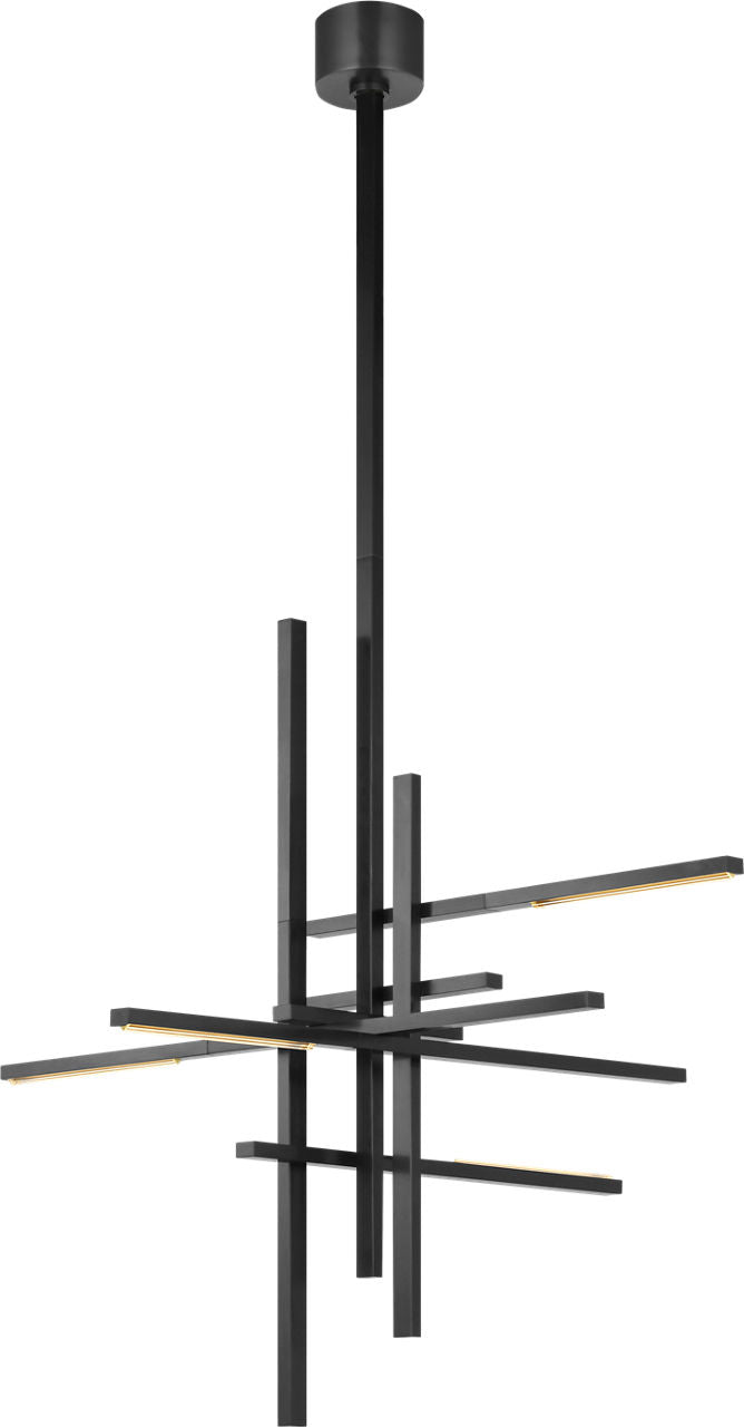 Cityscape Large Chandelier Clear Crystal Bronze 2700K 90 CRI