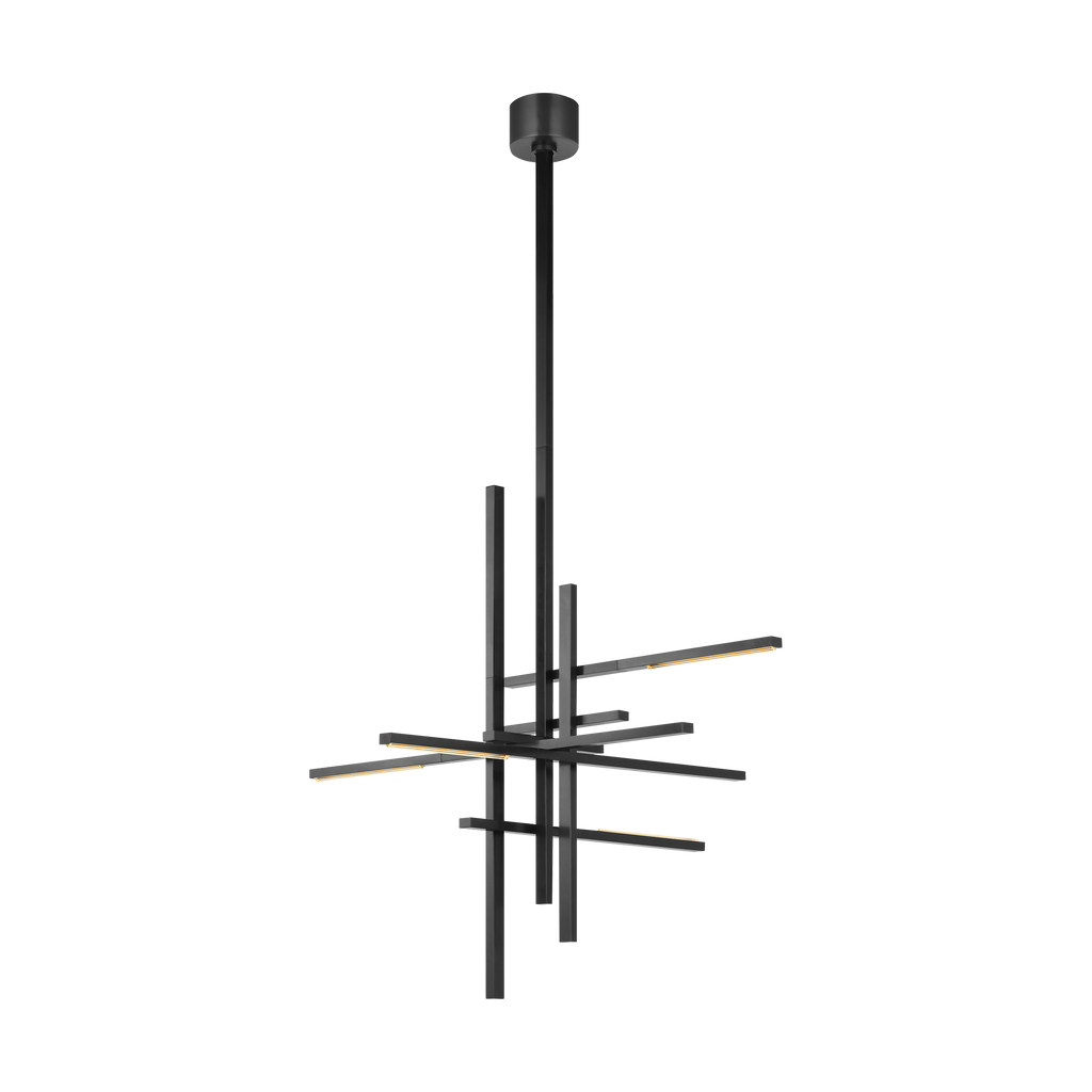 Cityscape Large Chandelier Clear Crystal Bronze 2700K 90 CRI