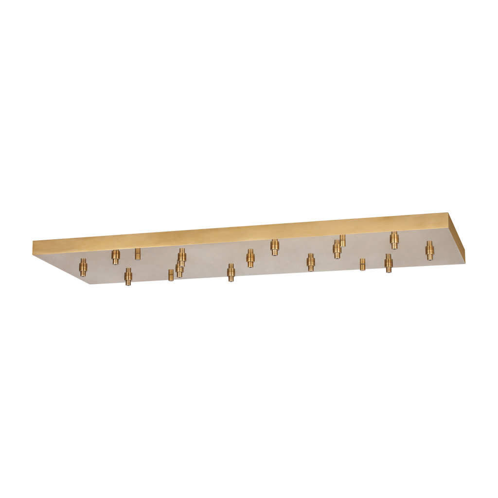 54" Rectangular Multiport Canopy Hand Rubbed Antique Brass