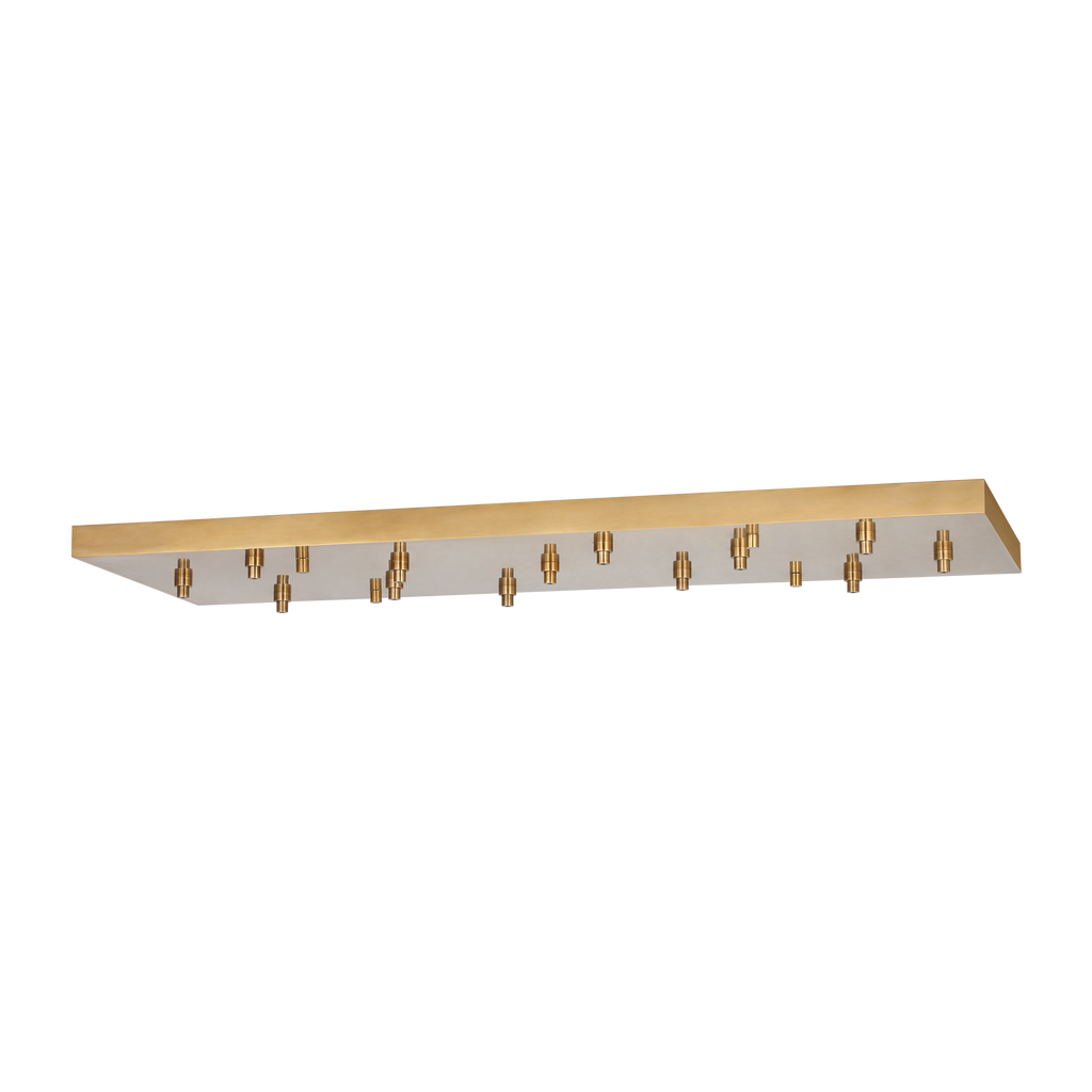 54" Rectangular Multiport Canopy Hand Rubbed Antique Brass