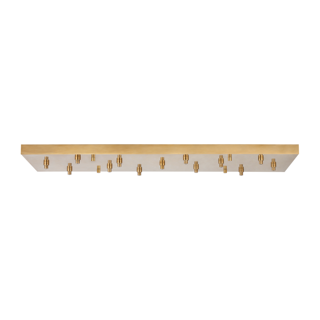 54" Rectangular Multiport Canopy Hand Rubbed Antique Brass