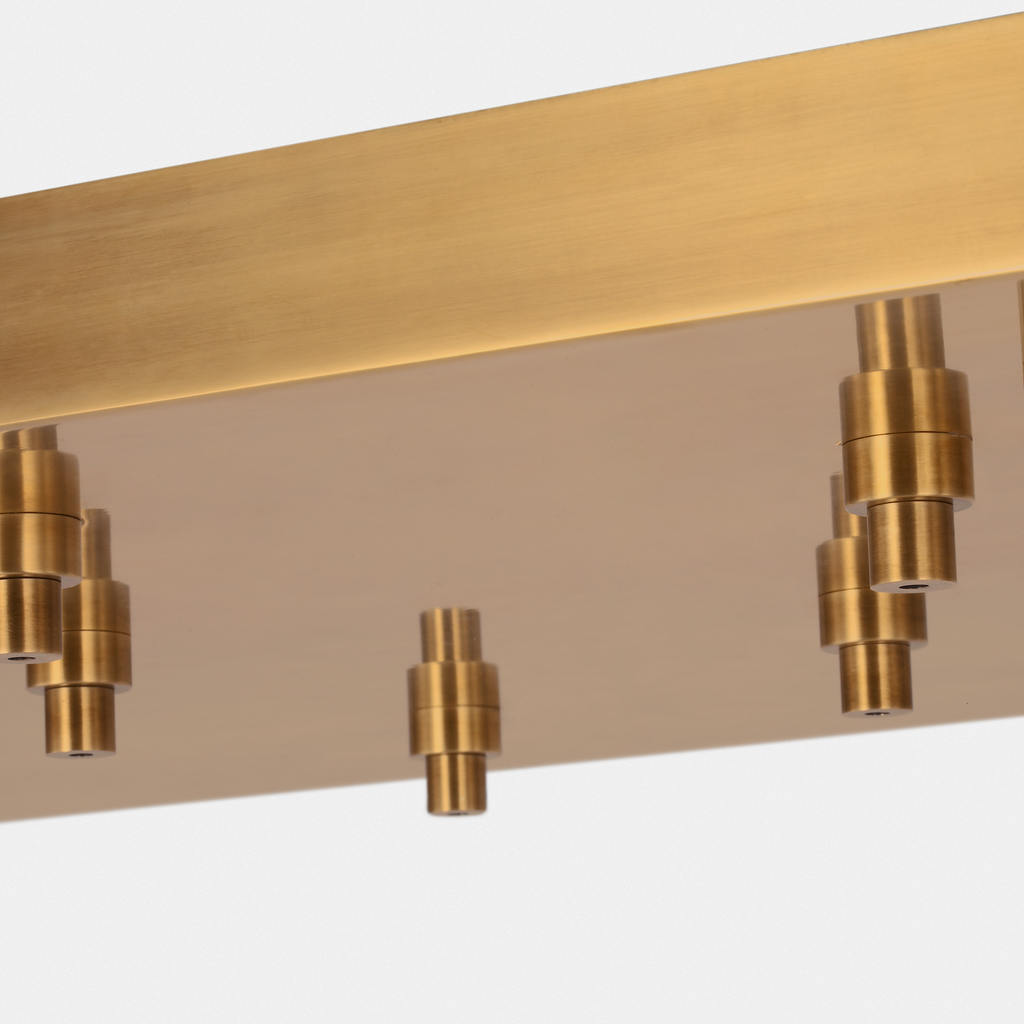 72" Rectangular Multiport Canopy Hand Rubbed Antique Brass