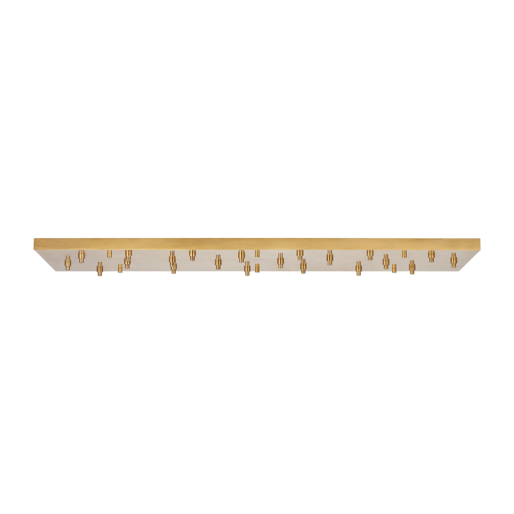 72" Rectangular Multiport Canopy Hand Rubbed Antique Brass
