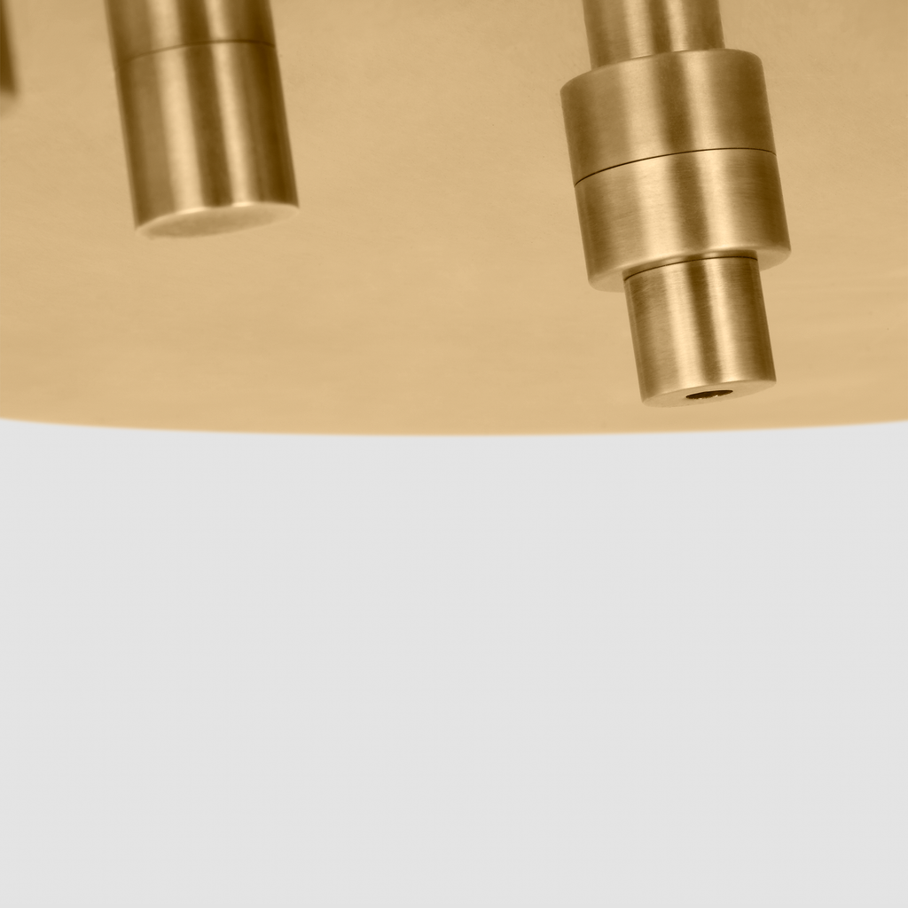 36" Round Multiport Canopy hand rubbed antique brass