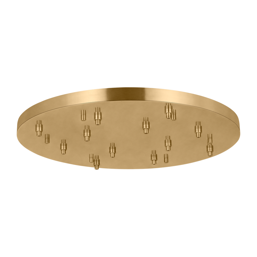 36" Round Multiport Canopy hand rubbed antique brass