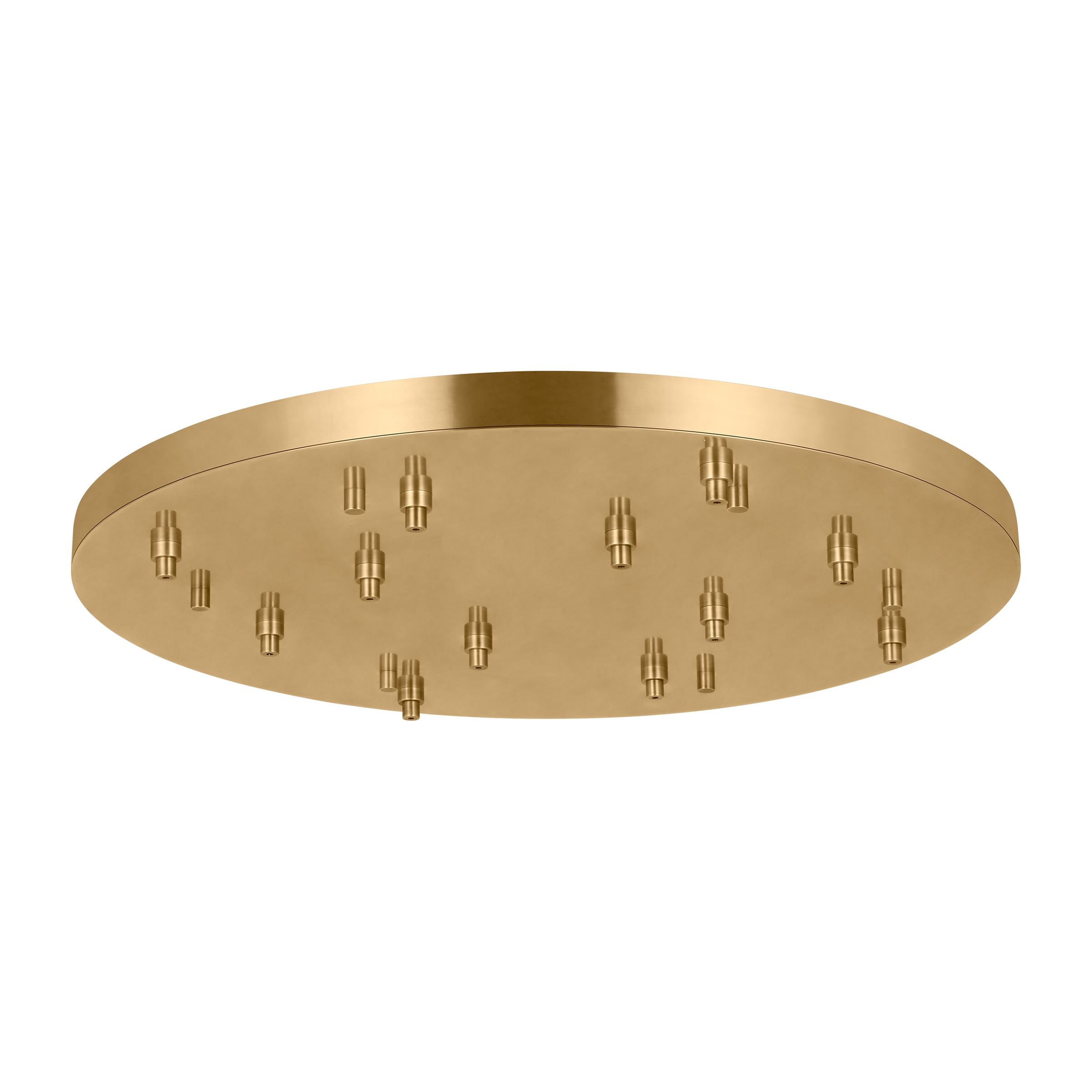 36" Round Multiport Canopy hand rubbed antique brass