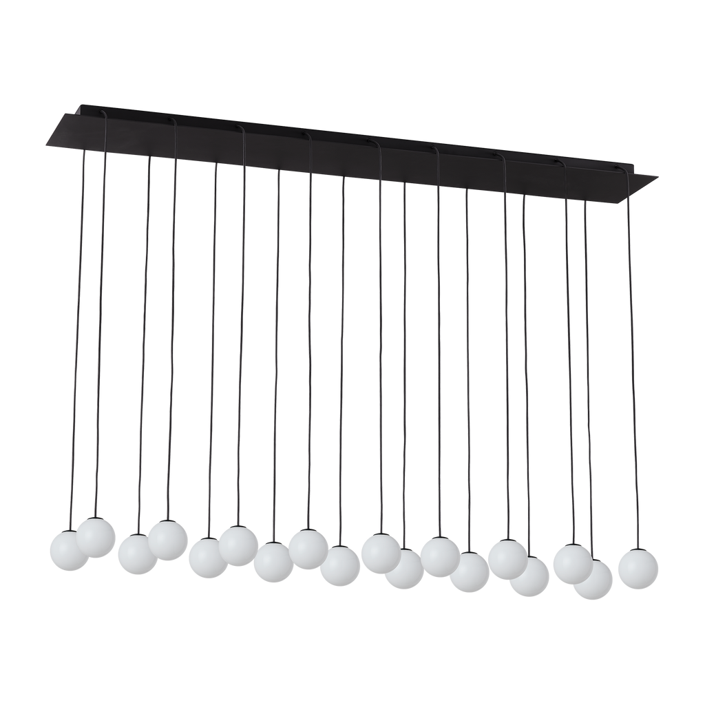 Orbet 18 Light Chandelier Nightshade Black 2700K 90 CRI