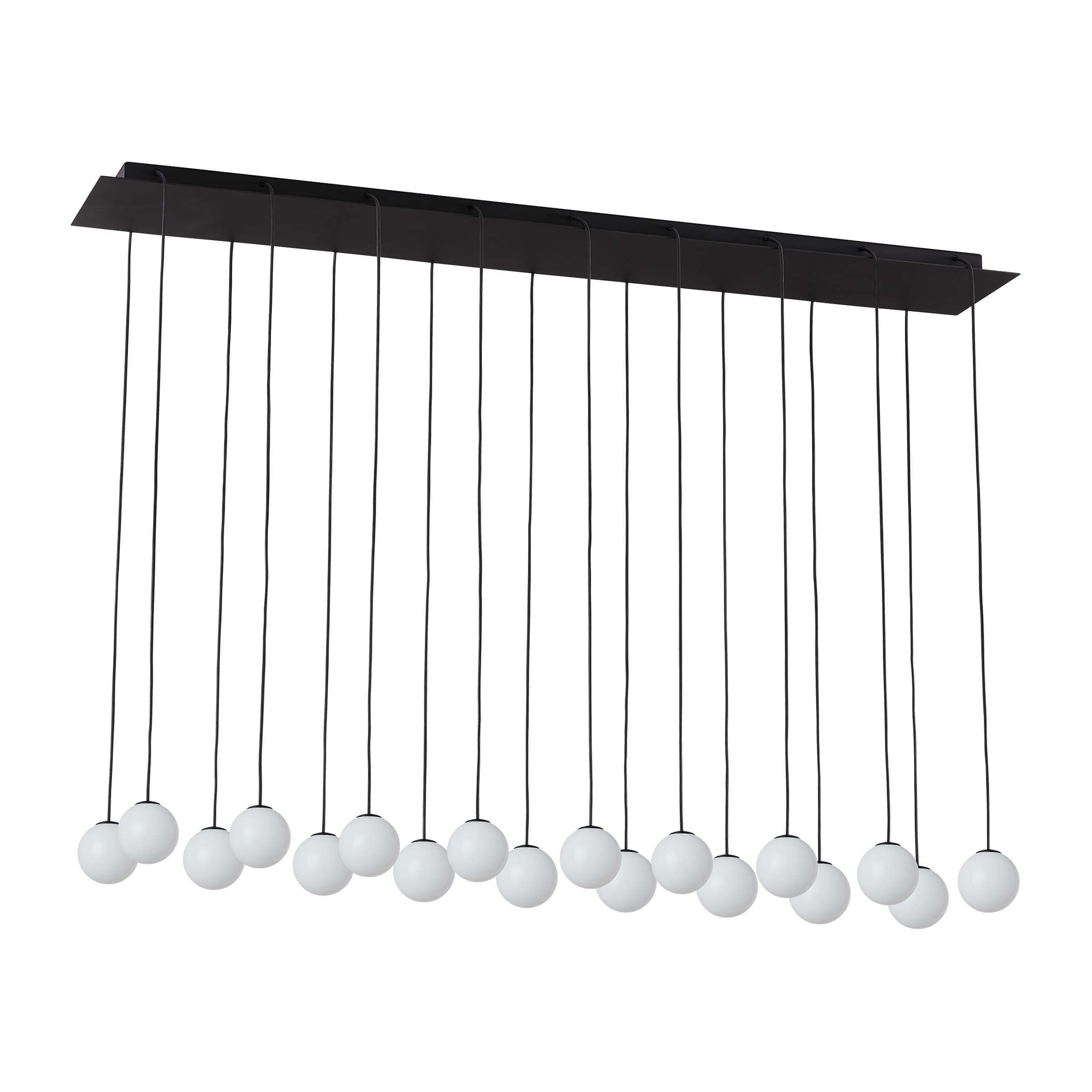 Orbet 18 Light Chandelier Nightshade Black 2700K 90 CRI