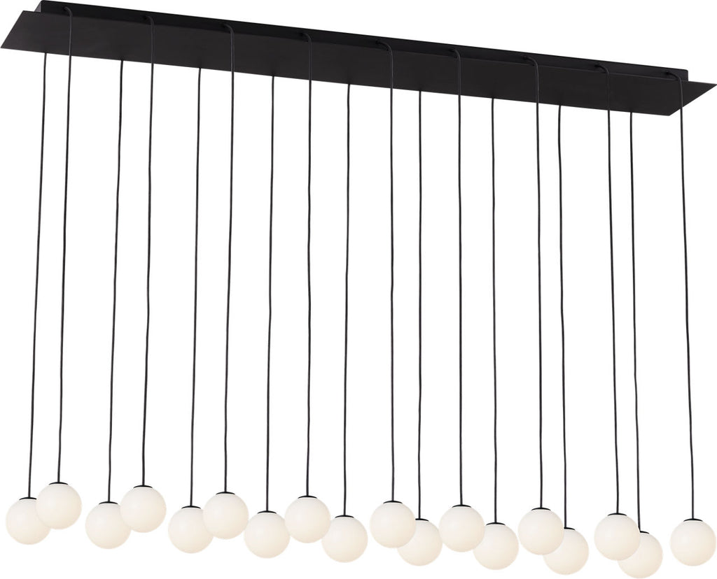 Orbet 18 Light Chandelier Nightshade Black 2700K 90 CRI