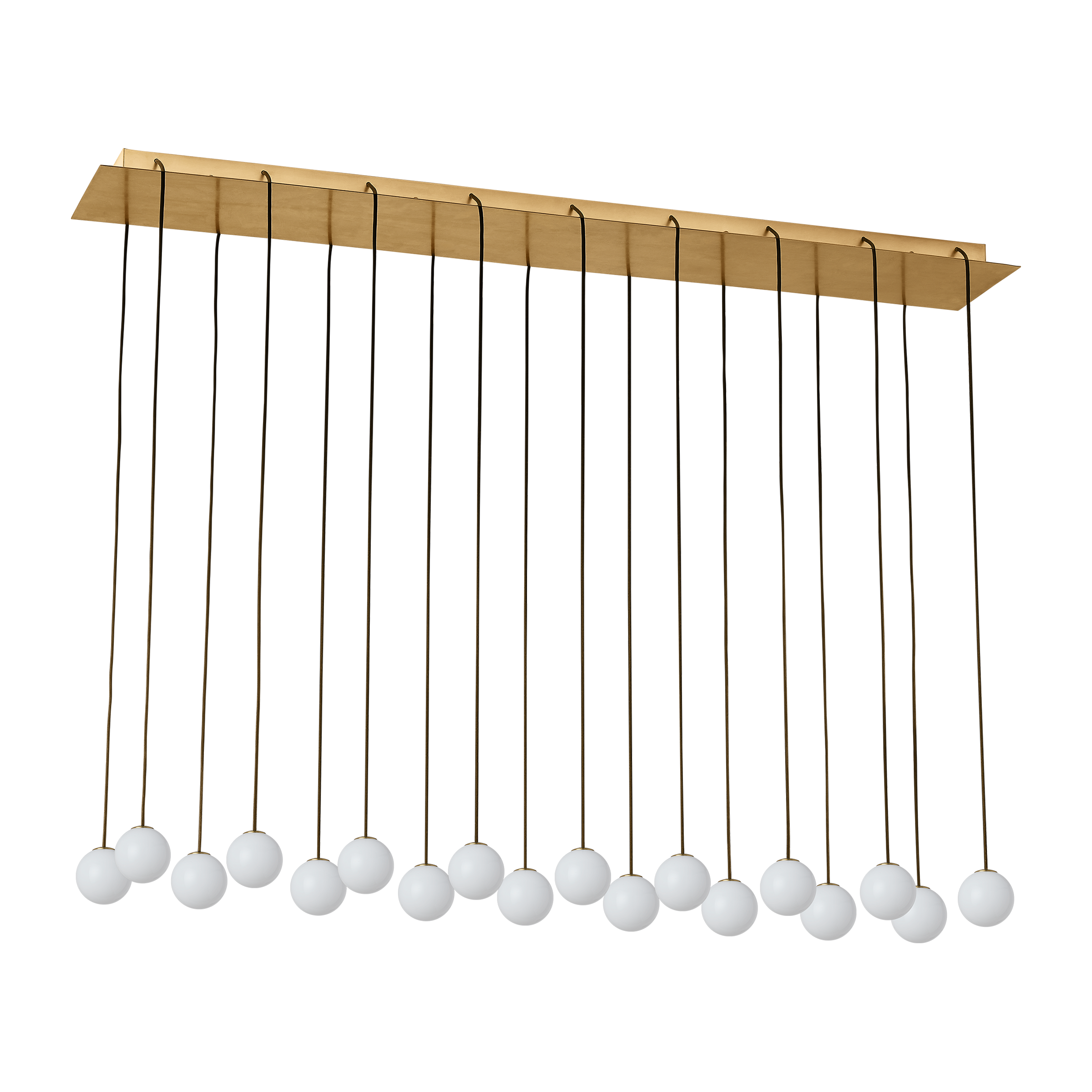 Orbet 18 Light Chandelier hand-rubbed antique brass 2700K 90 CRI 120V