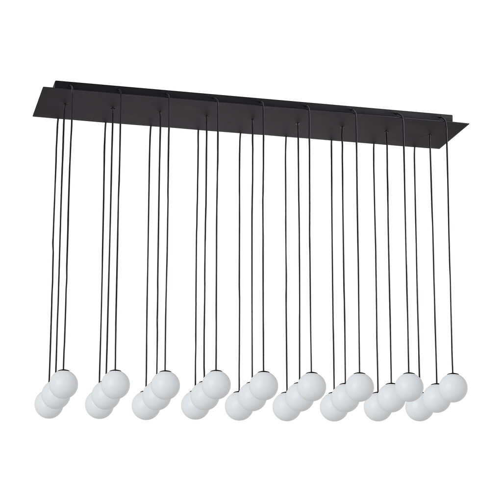 Orbet 27 Light Chandelier Nightshade Black 2700K 90 CRI 120V