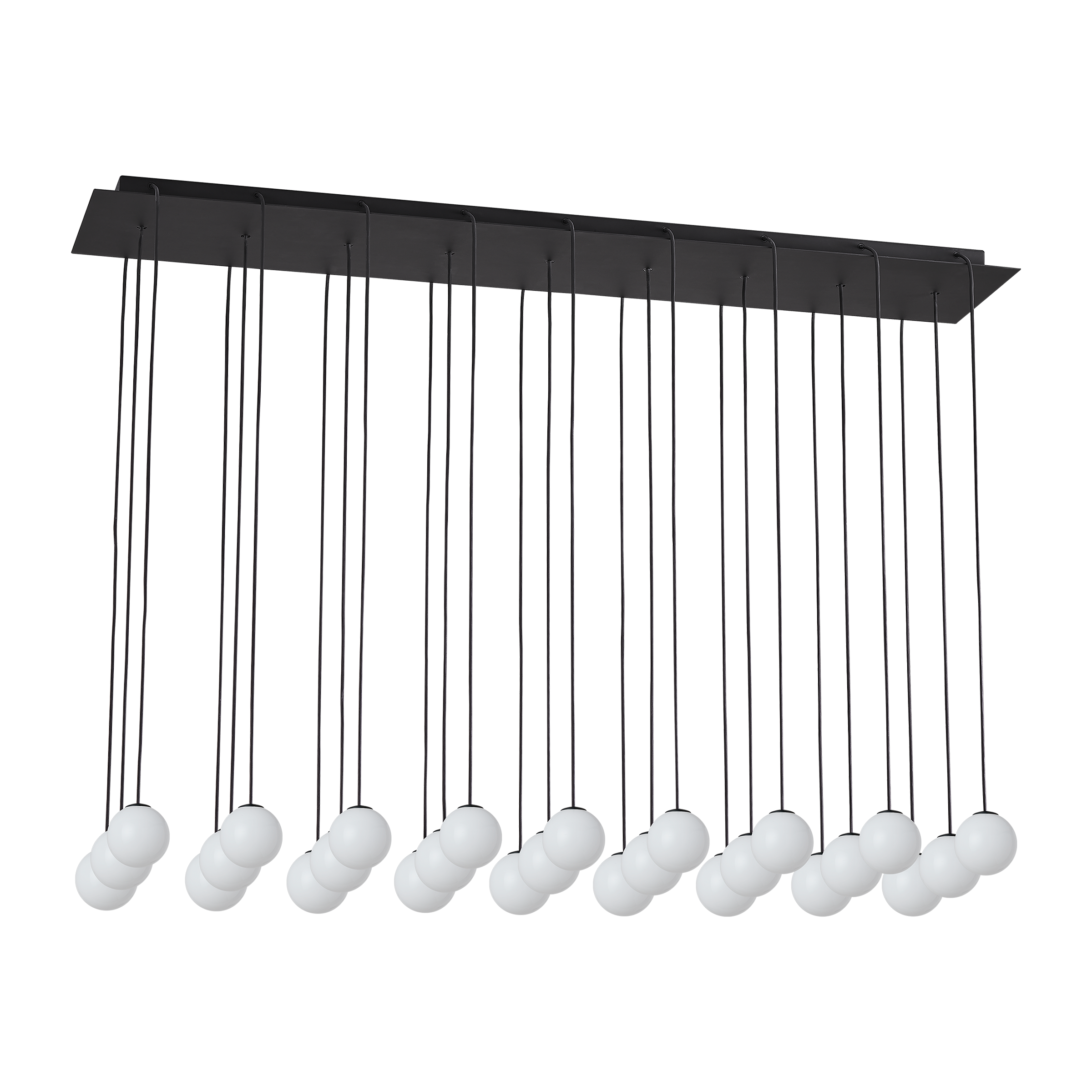Orbet 27 Light Chandelier Nightshade Black 2700K 90 CRI 120V