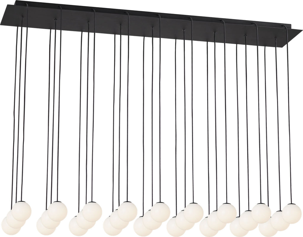 Orbet 27 Light Chandelier Nightshade Black 2700K 90 CRI 120V