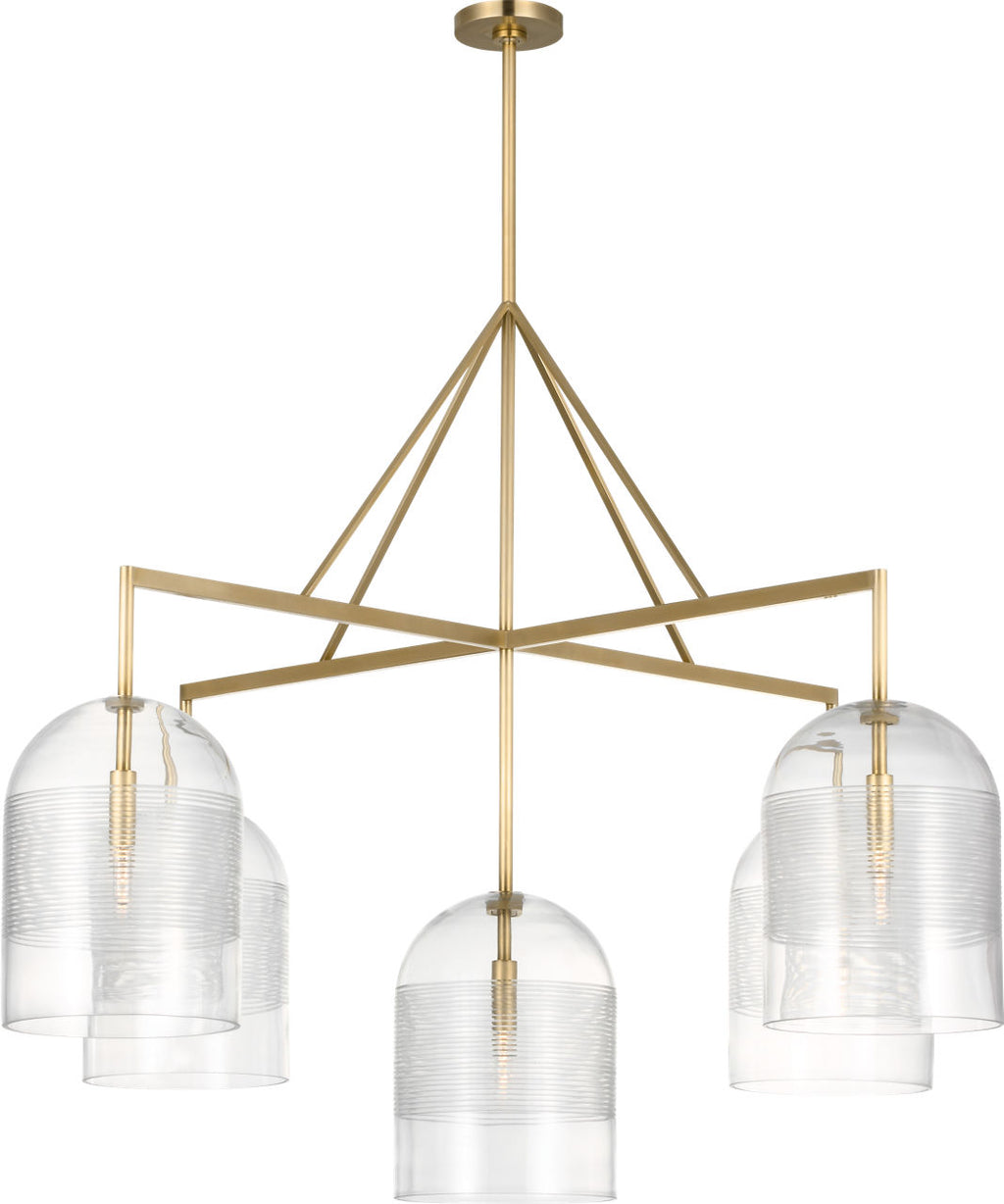 Leano 52 Chandelier | Hand-Rubbed Antique Brass
