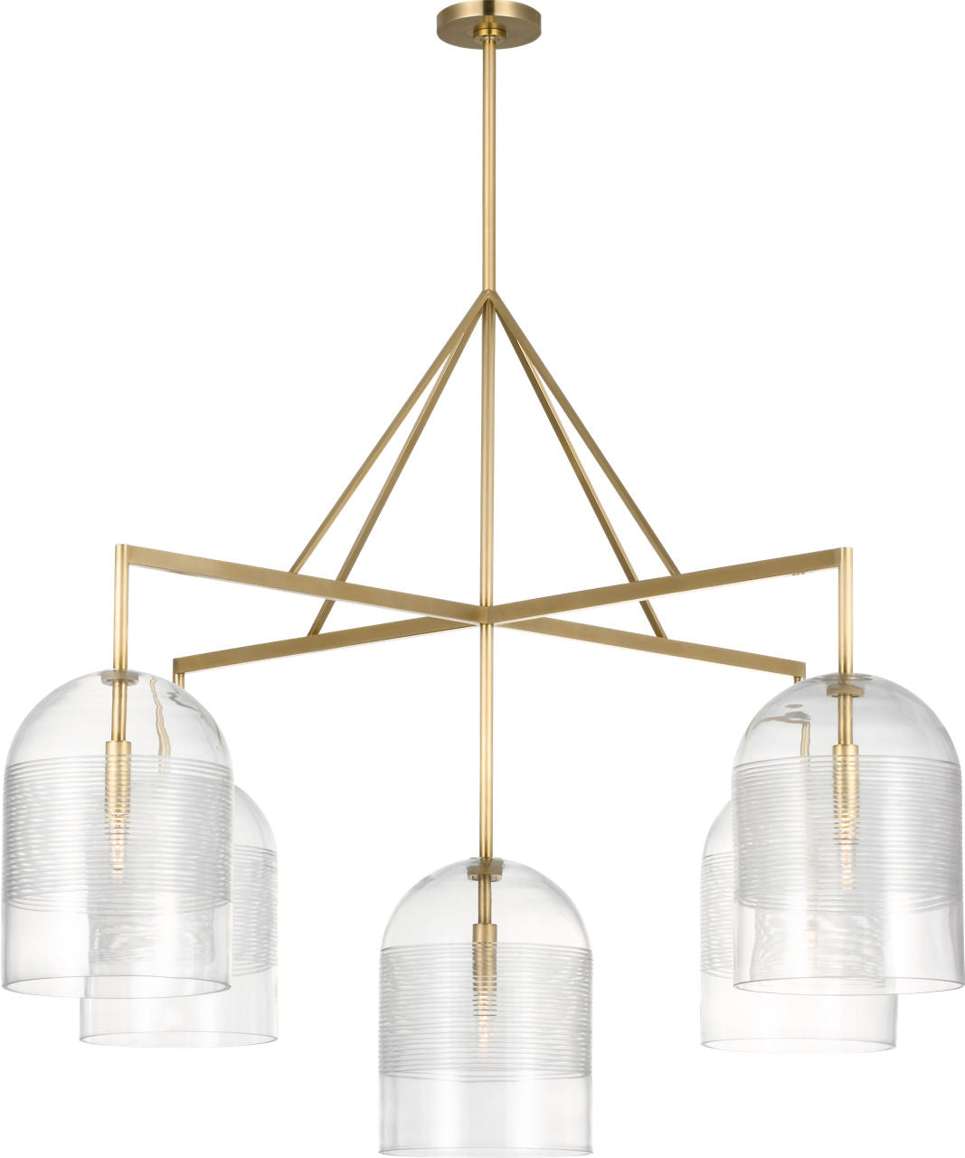 Leano 52 Chandelier | Hand-Rubbed Antique Brass