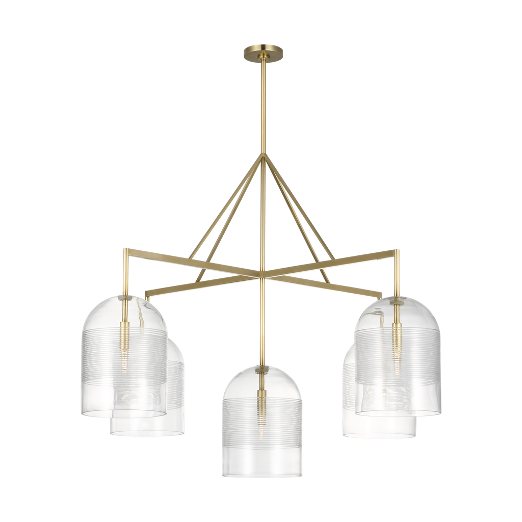 Leano 52 Chandelier | Hand-Rubbed Antique Brass