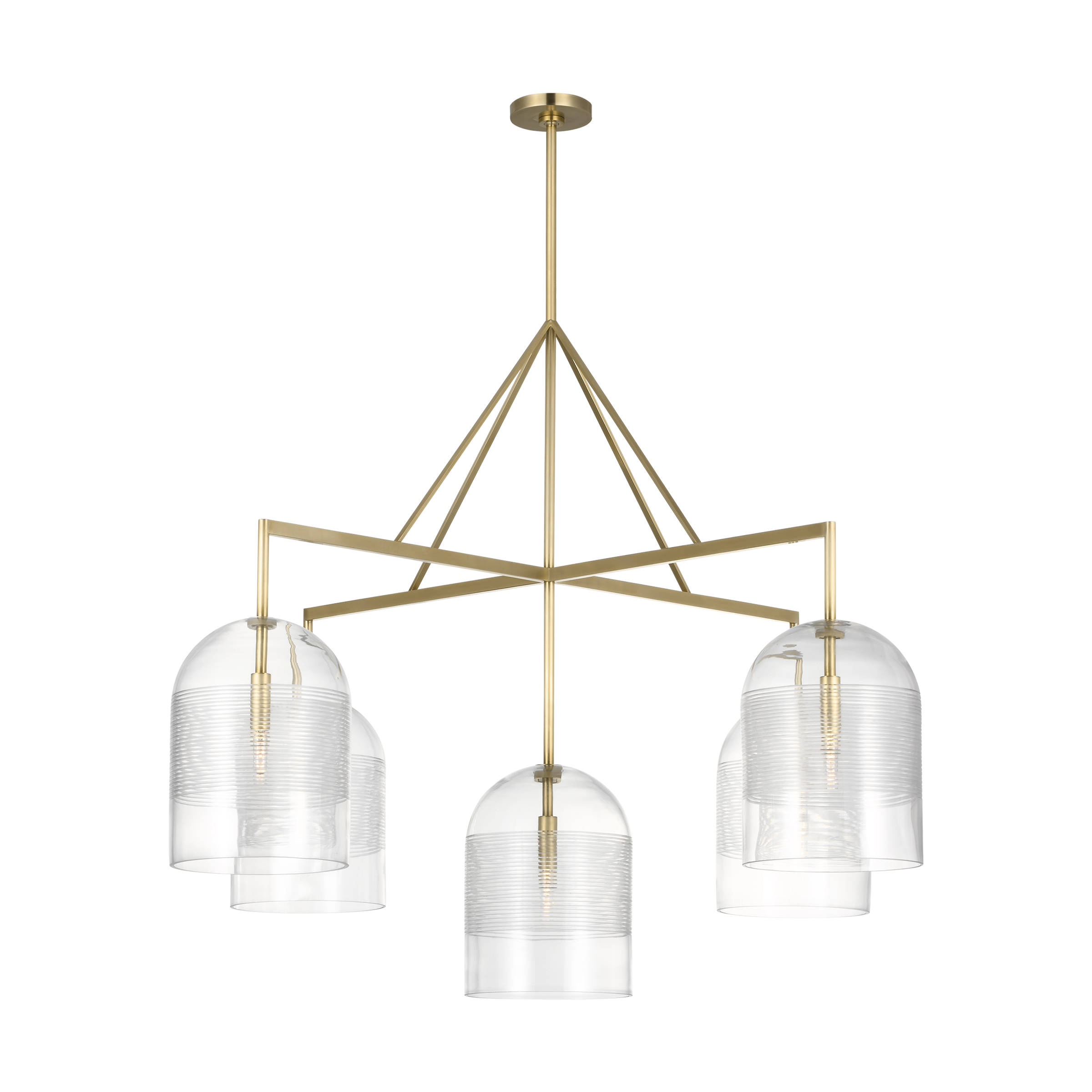 Leano 52 Chandelier | Hand-Rubbed Antique Brass