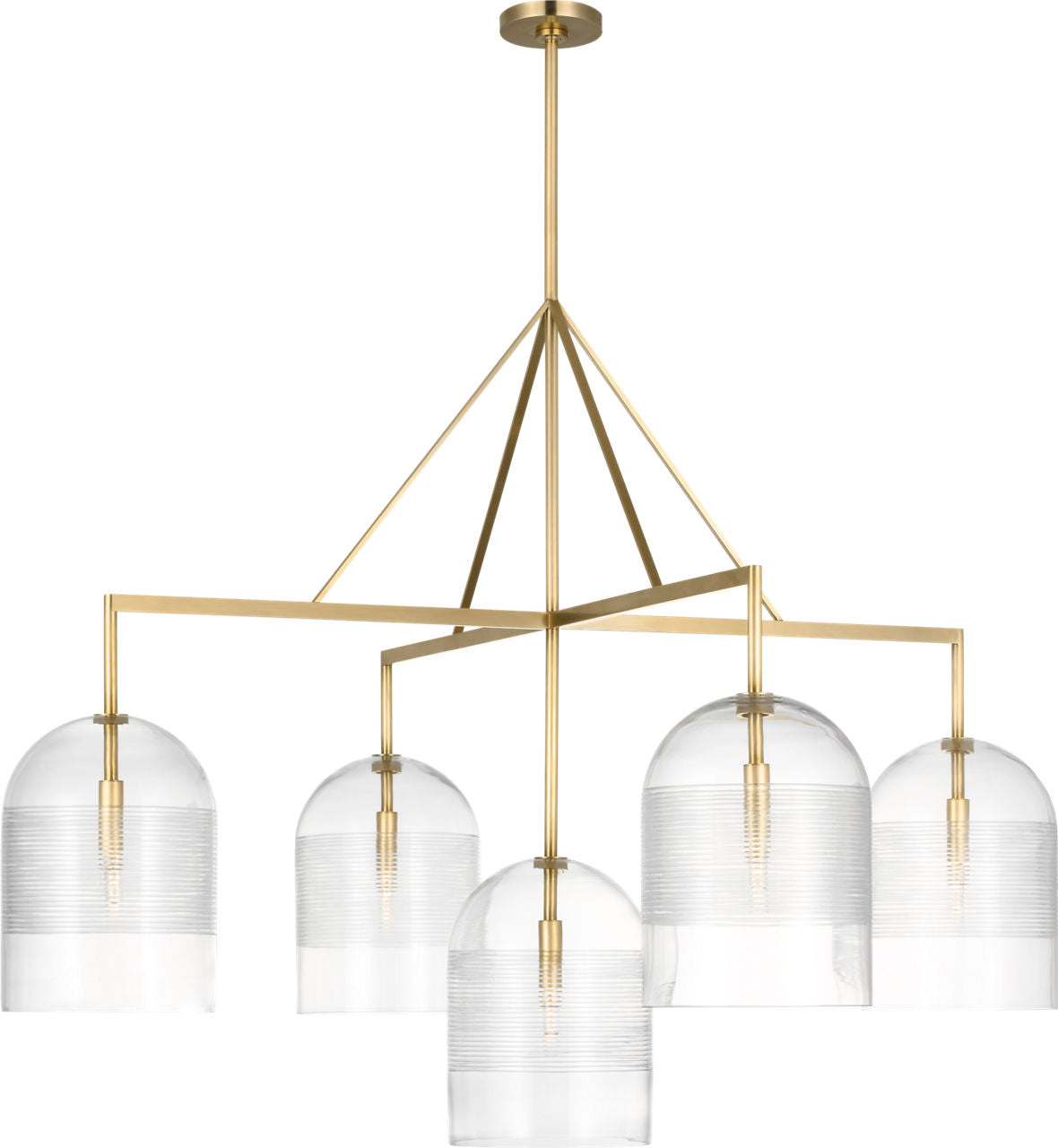 Leano 52 Chandelier | Hand-Rubbed Antique Brass