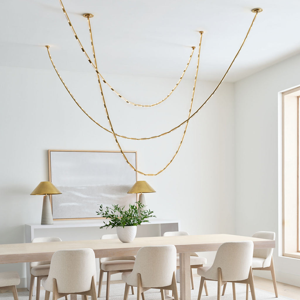 Catena 241 Chandelier | Hand-Rubbed Antique Brass 2700K Remote 120V