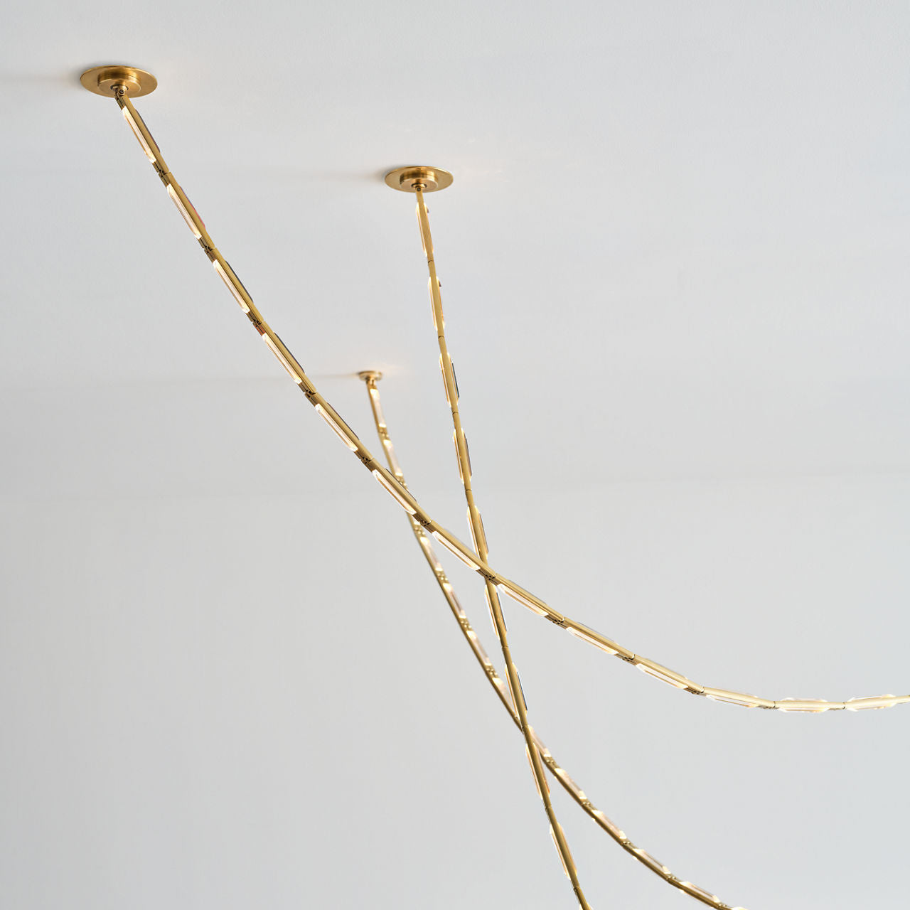 Catena 241 Chandelier | Hand-Rubbed Antique Brass 2700K Remote 277V