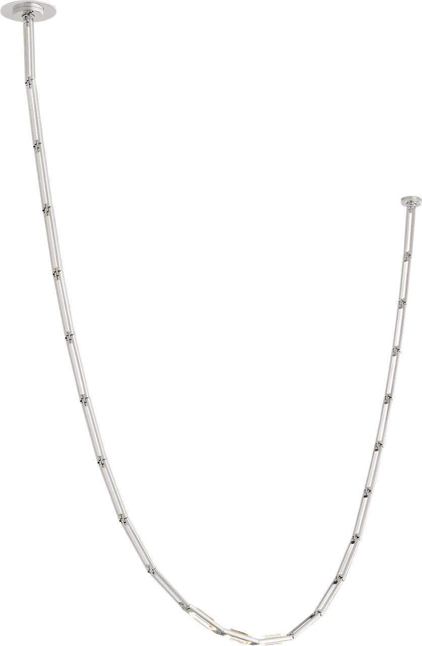 Catena 118 Link Chandelier polished nickel 3000K 90 CRI surface