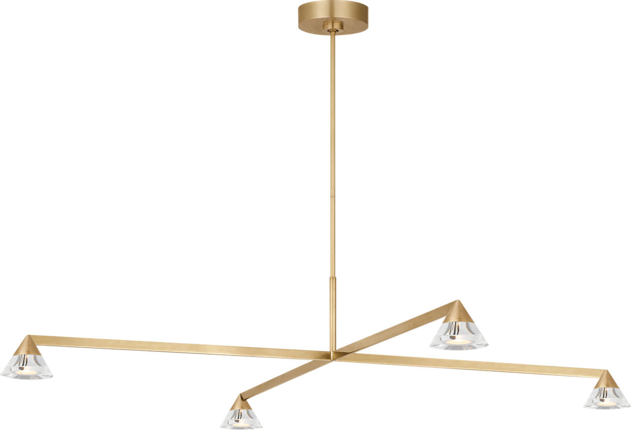 Midrand Crystal 52 Chandelier hand-rubbed antique brass 2700K 90 CRI