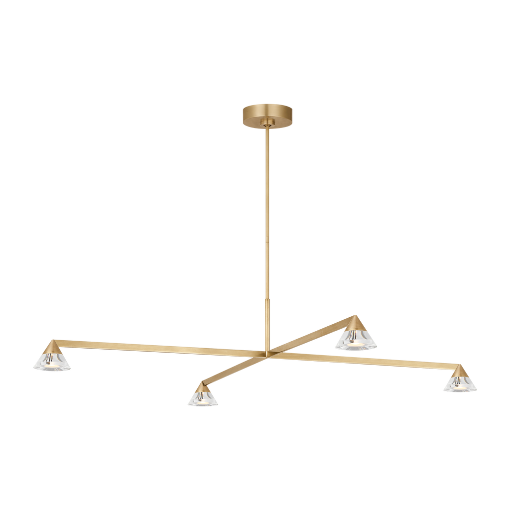 Midrand Crystal 52 Chandelier hand-rubbed antique brass 2700K 90 CRI