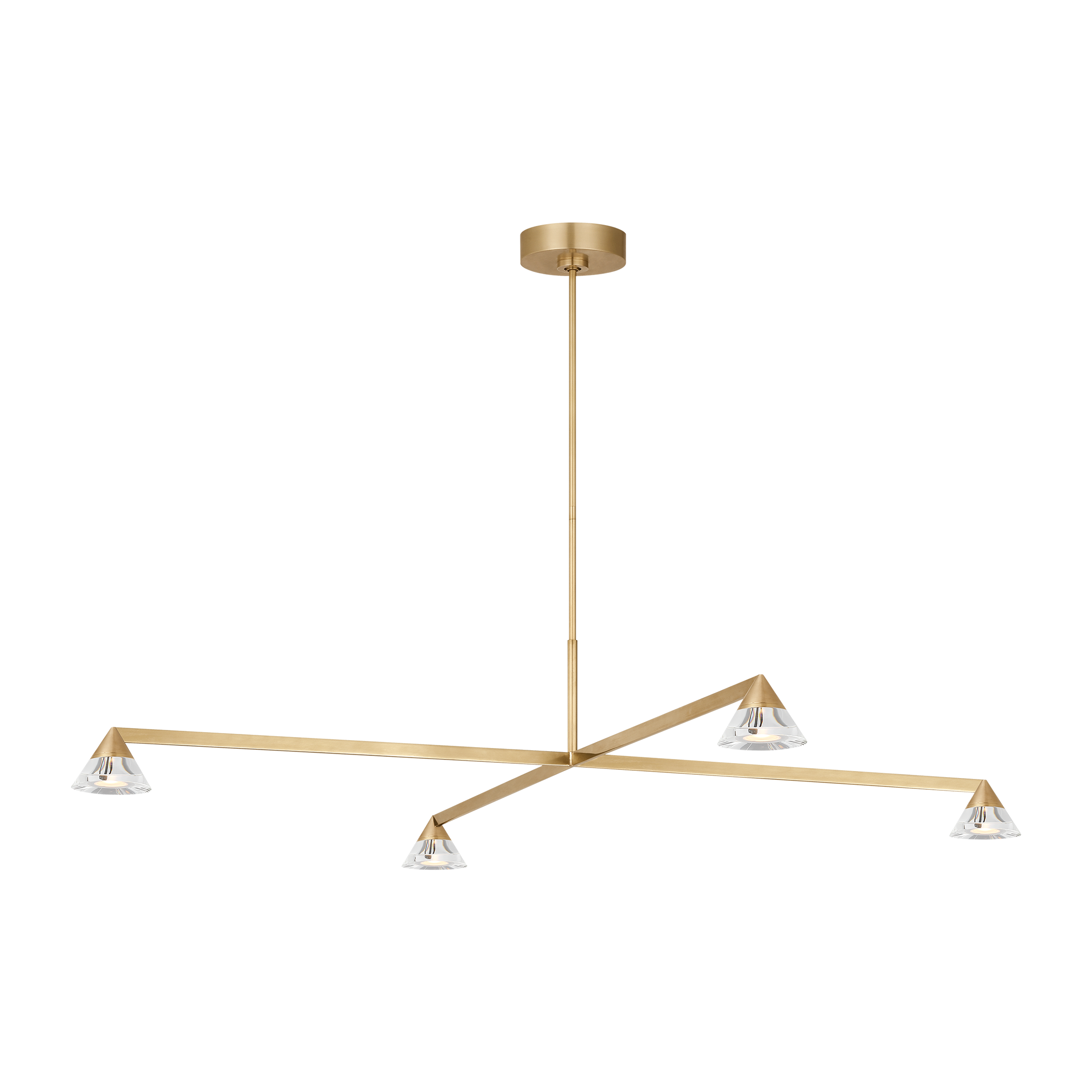 Midrand Crystal 52 Chandelier hand-rubbed antique brass 2700K 90 CRI