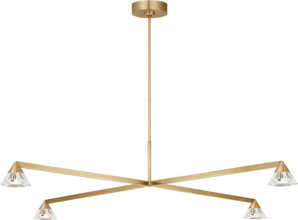 Midrand Crystal 52 Chandelier hand-rubbed antique brass 2700K 90 CRI