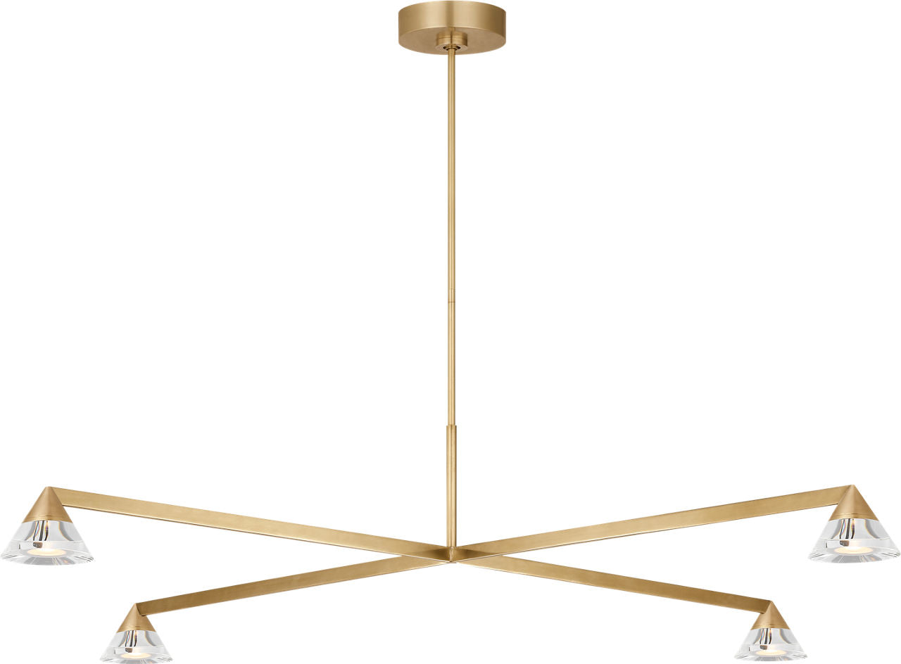 Midrand Crystal 52 Chandelier hand-rubbed antique brass 2700K 90 CRI
